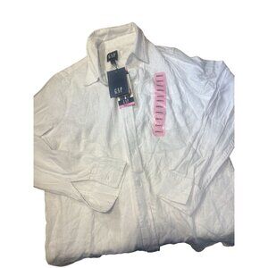 Gap White Button-Down Collared Shirt Small New With Tags